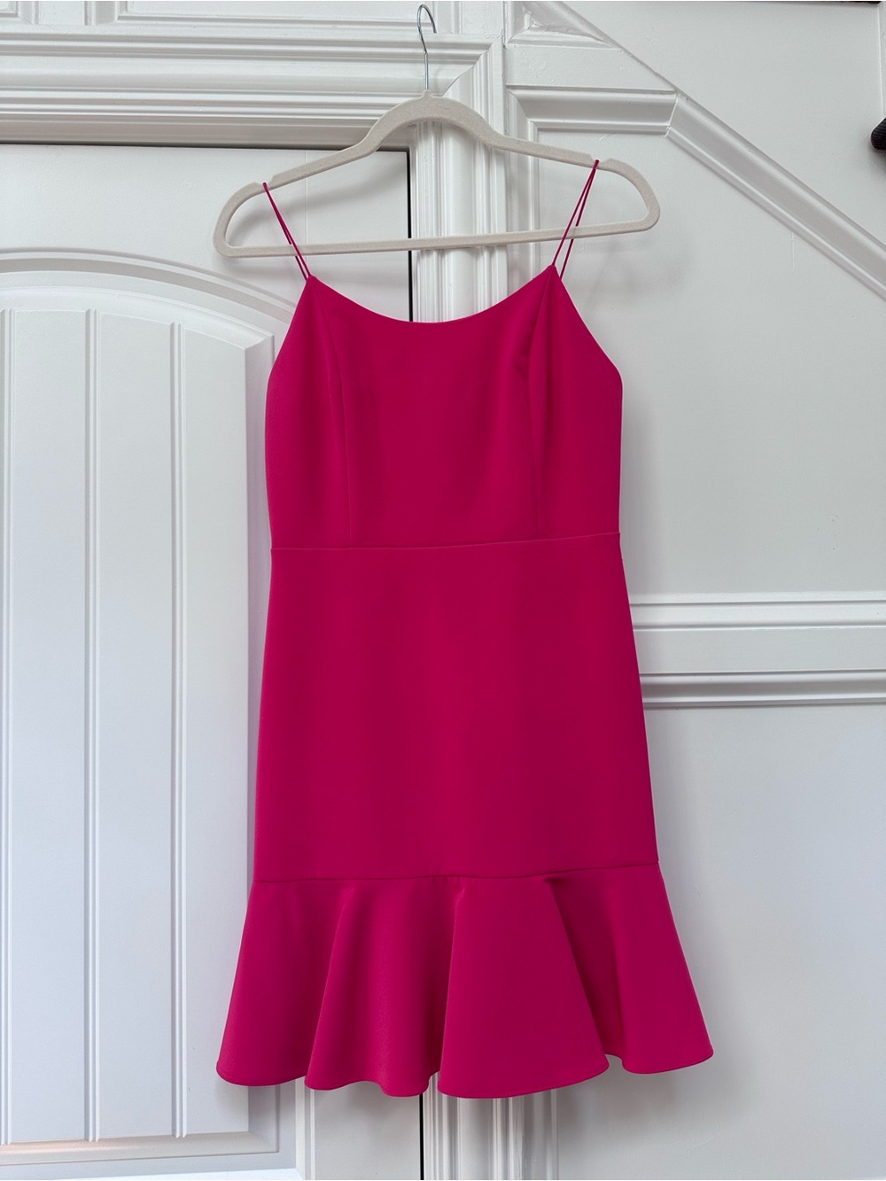 Alice + Olivia Hot Pink Spaghetti-Strap Mini Dress
